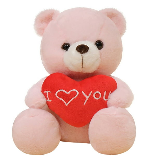 Teddy Bear with Heart Soft Plush Doll Cute I Love You Bear Stuffed Animal Toy Valentine s Day Decor Gifts for Her Girlfriend Lover Mom Kids Walmart Business Supplies