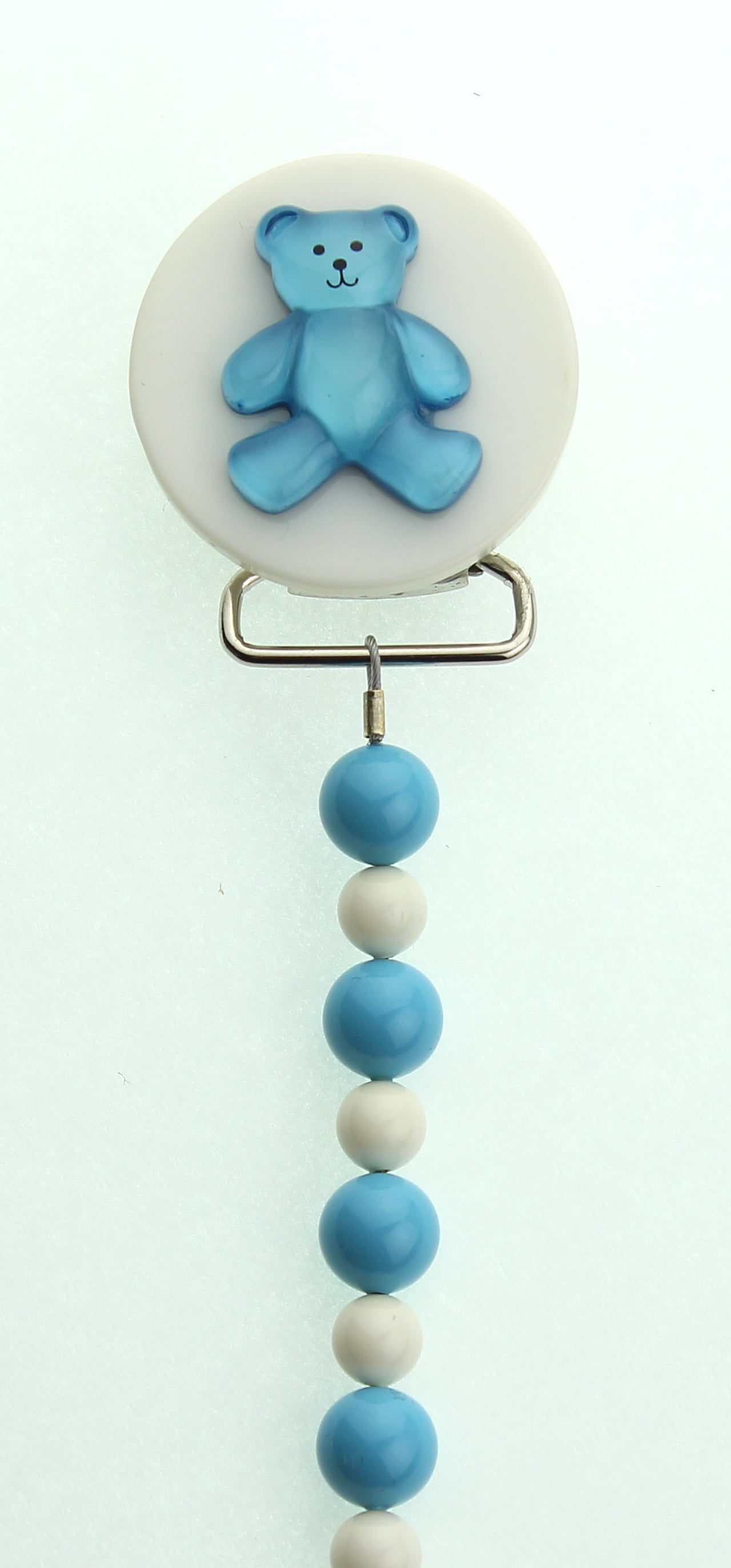 Teddy Bear with Swarovski Pearls Pacifier Clip