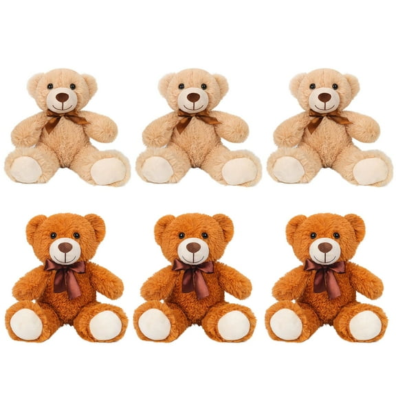Teddy Bears Bulk 3 Packs, Teddy Bear Stuffed Animal Plush Toy, 13.7 Inches Bear Stuffed for Baby Shower, Wedding, Christmas, Valentine's Day, Birthday, Light Brown