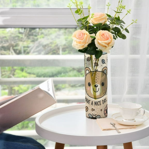 Teddy Bears Flowers Bees Vases for Flowers Modern Decorative Vase Home Decor for Bedroom Kitchen Living Room Centerpieces