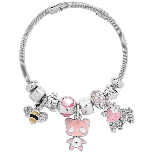Freebird Jewelry Box Teddy Bracelet - Pink