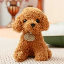 Teddy Dog Plush Stuffed Animal, 25cm/9.84in Ultra-Soft & Huggable Brown/Beige Puppy Doll, Cute Gift for Kids 2 , Home Decor & Cuddly Toy Brown