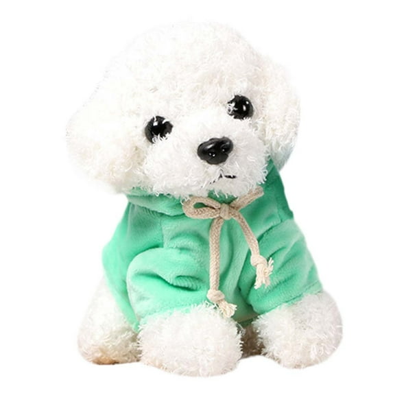 Teddy Dog Plush Toy - 7.87 Inch Soft Stuffed Puppy Doll with Outfit, Cuddly Companion Gift for 3+ Years, Realistic Animal Figure