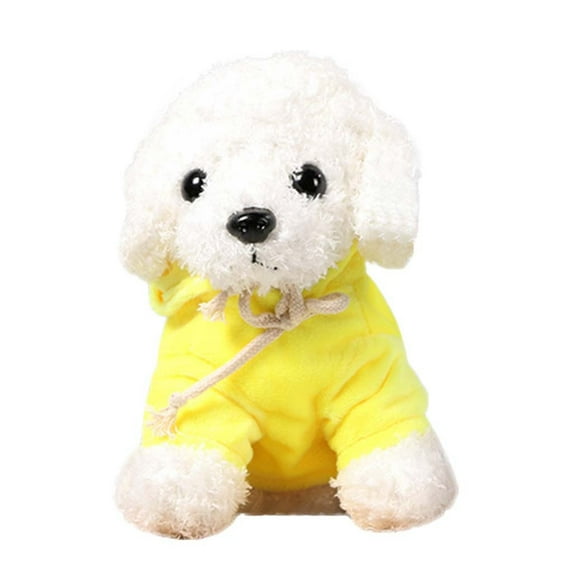 Teddy Dog Plush Toy - 7.87 Inch Soft Stuffed Puppy Doll with Outfit, Cuddly Companion Gift for 3+ Years, Realistic Animal Figure