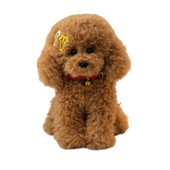 Teddy Dog Stuffed Animal, Fluffy Dog Animal Model Plush Toy, Birthday Gift Decor