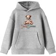 thumbnail image 1 of Teddy Dreams Boy's Heather Gray Long Sleeve Hoodie-Medium, 1 of 6