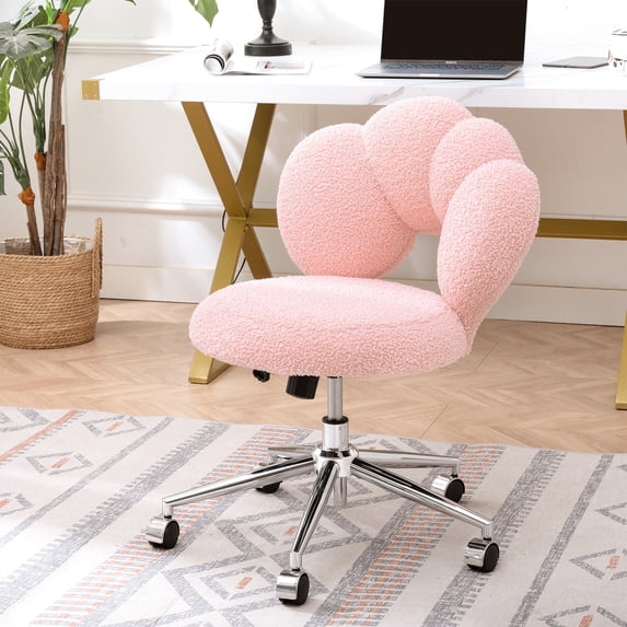 Teddy Fabric - 360° Swivel & Height Adjustable - Home Office & Bedroom - Relieve Body Fatigue