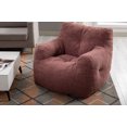 thumbnail image 1 of Teddy Fabric Bean Bag Chair for Adults & Kids, Lazy Bean Bag Sofa with Memory Foam & Soft Backrest for Bedroom, Living Room, Playroom, 39.37''x37.00''x27.56'', Bear 250lbs, Bean Paste Red, 1 of 7