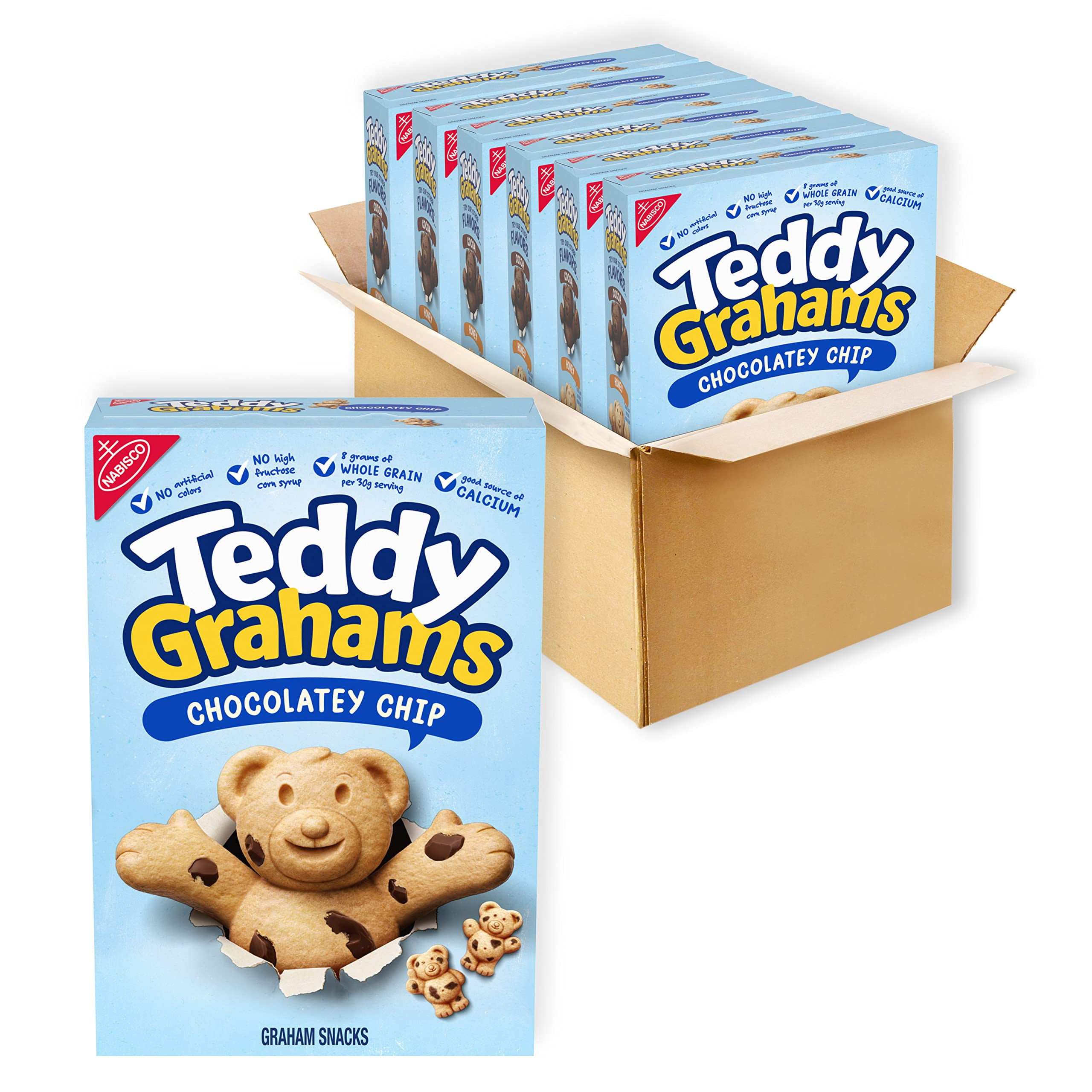 Teddy Grahams Chocolatey Chip DMF15 Graham Snacks, 6 - 10 oz Boxes