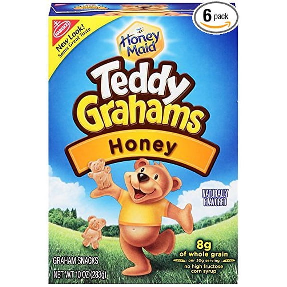 Teddy Grahams Honey Cookies, 10 oz - Case of 6