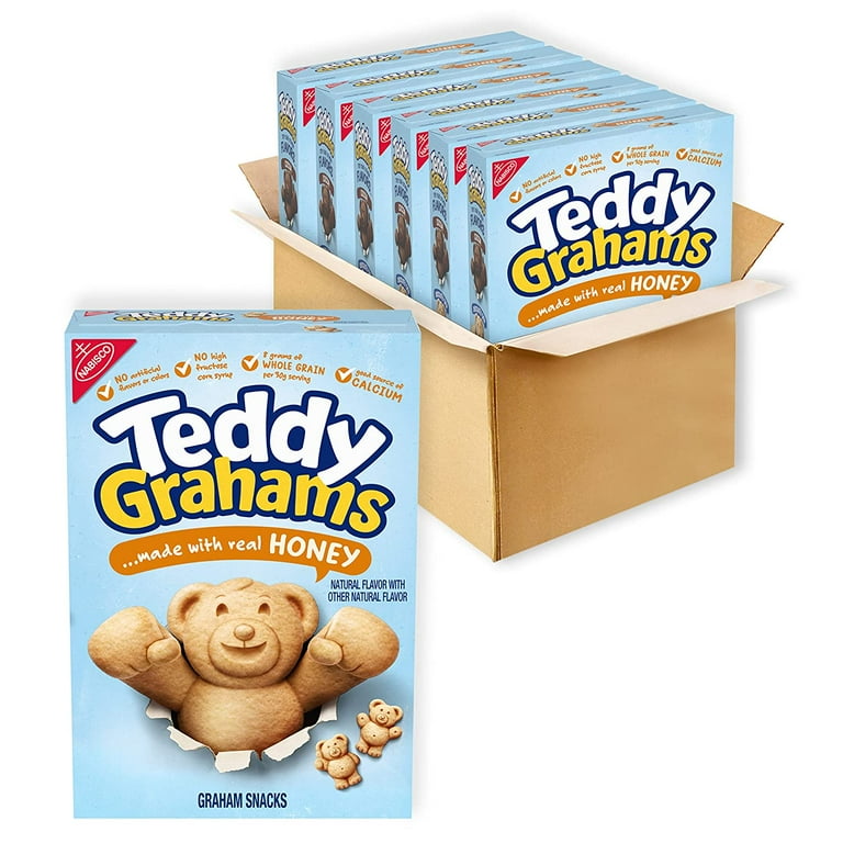 Teddy Grahams Honey Graham Snacks, 6 - 10 oz Boxes - Walmart.com