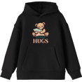 thumbnail image 1 of Teddy Hugs Youth Black Long Sleeve Hoodie-Medium, 1 of 3