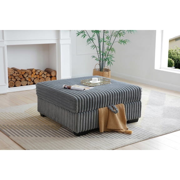 Teddy Ottoman Gray