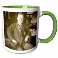 thumbnail image 1 of 3drose, Teddy Roosevelt at His Desk Stereoview, 15oz Two-tone Green Mug, 1 of 6