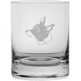 thumbnail image 1 of Teddy Roosevelt Terrier Dog Themed Etched 11oz Crystal Rocks Whisky Glass, 1 of 1