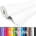 thumbnail image 1 of Teddy Run Kraft Paper Roll 18" x 900" for Gift Wrapping Bulletin Board Craft Art Bouquet Flower Packing Moving Shipping Floor Covering Table 80GSM (White), 1 of 9