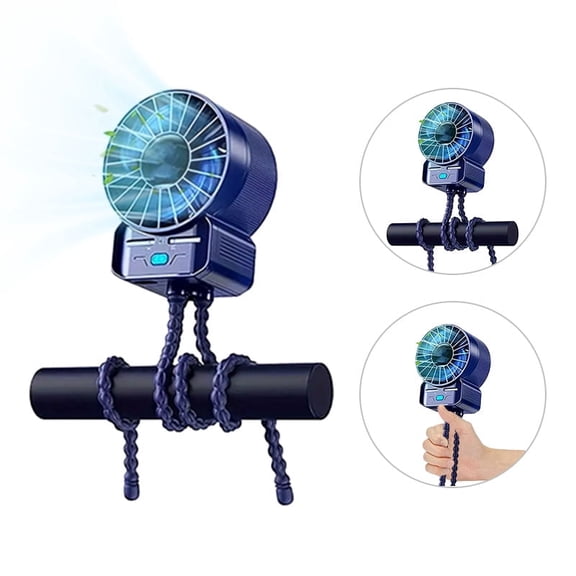 Teddy Run Multi-functional Portable Baby Stroller Fan, 4-speed settings, high speed 6600 rpm, USB charging, extendable tripod, suitable for use on desks, baby strollers, treadmills and bicycles