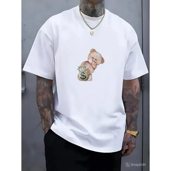 Teddy Secure Money Bag Rich Wealth SVG Style T-Shirt ShopSVGStyles, for men & women, up to size 5XL