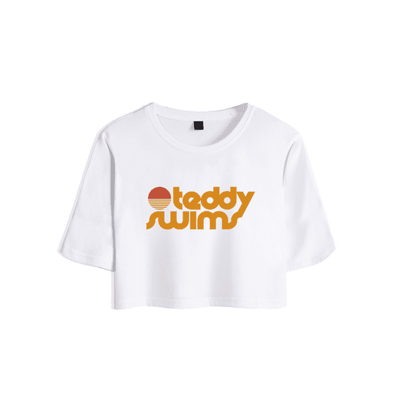 Teddy Swims Merch Logo Crop Top T-shirt Suits Girls Women Short Sleeve Graphic Tees