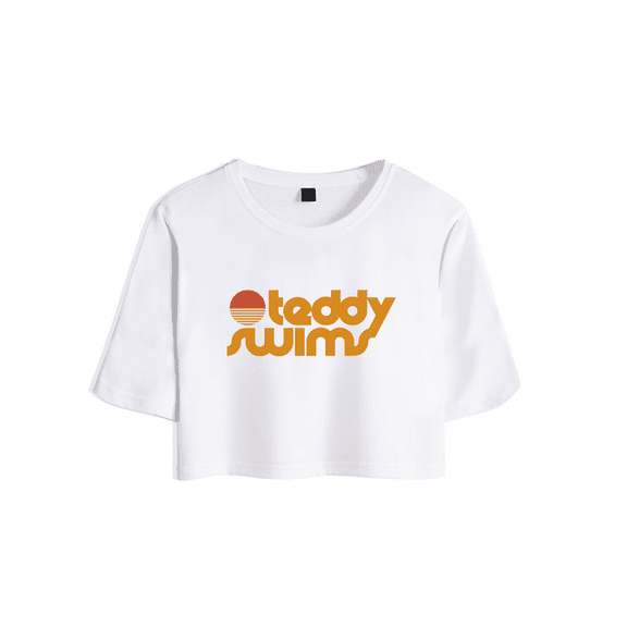 Teddy Swims Merch Logo Crop Top T-shirt Suits Girls Women Short Sleeve Graphic Tees