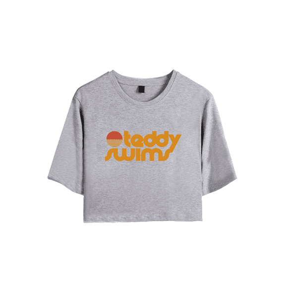 Teddy Swims Merch Logo Crop Top T-shirt Suits Girls Women Short Sleeve Graphic Tees
