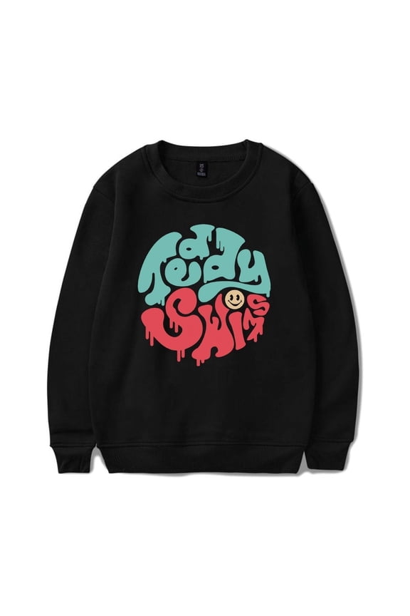 Teddy Swims Merch Sweatshirt Smiley Long Sleeve Sweatshirts Men Women Logo Hoodie Unisex