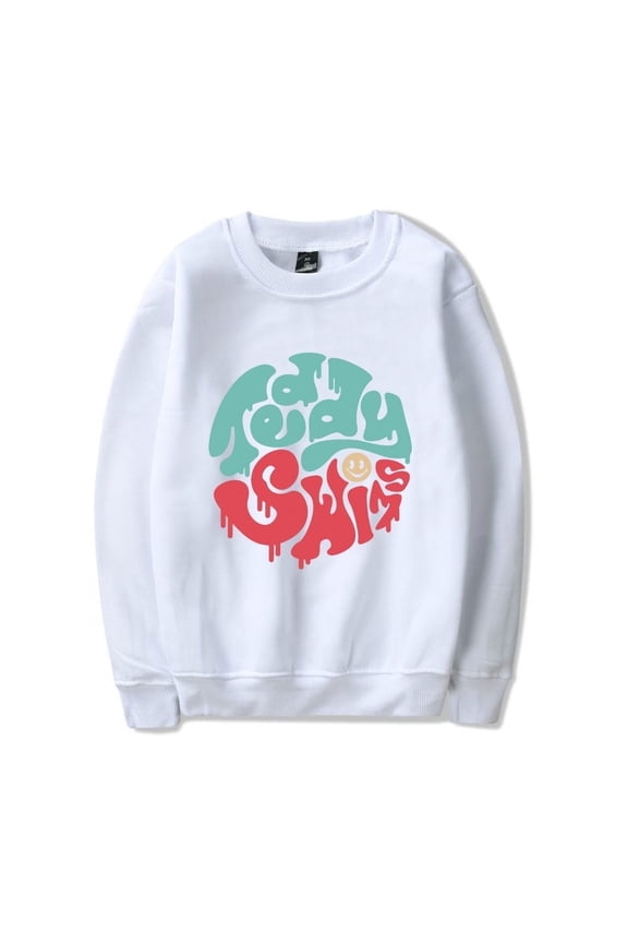 Teddy Swims Merch Sweatshirt Smiley Long Sleeve Sweatshirts Men Women Logo Hoodie Unisex