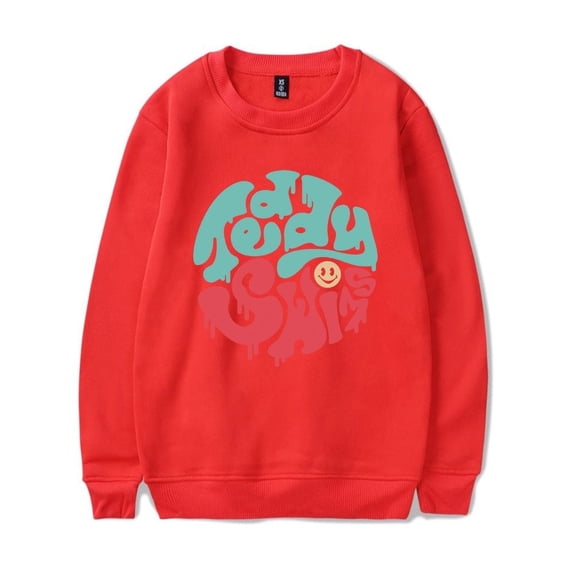 Teddy Swims Merch Sweatshirt Smiley Long Sleeve Sweatshirts Men Women Logo Hoodie Unisex