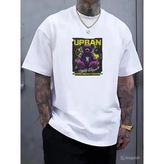 Teddy Urban Streetwear Fashion Y2K Style T-Shirt Tee-Craftify, for men & women, up to size 5XL
