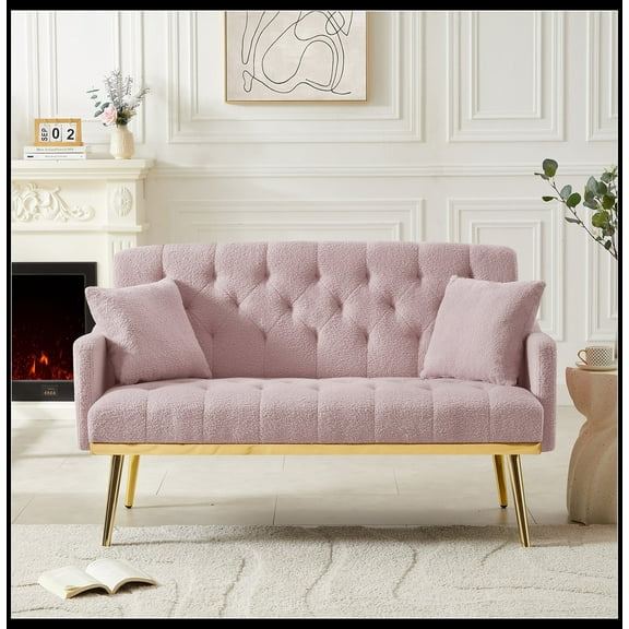 Teddy fabric 2-seater sofa