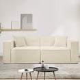 thumbnail image 1 of Teddy velvet sofa, dual - use as seat and bed / USB charging for device convenience at home, 1 of 5