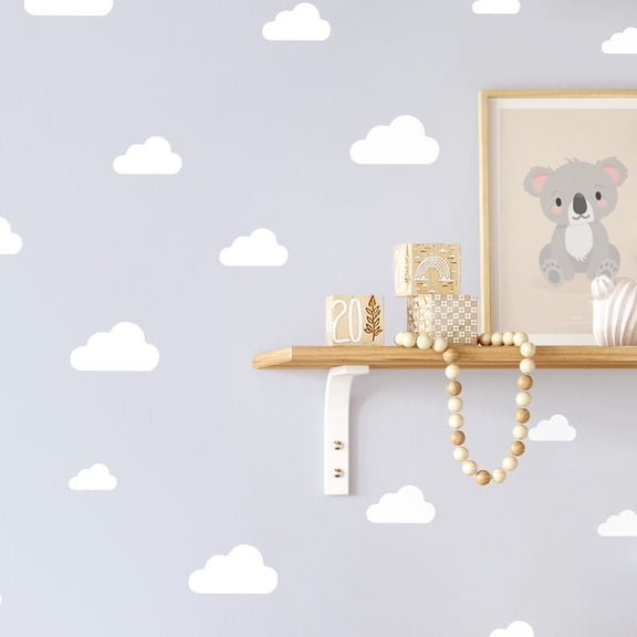 Teddylabels - Clouds - Easy-to-Apply & Removable Wall Stickers