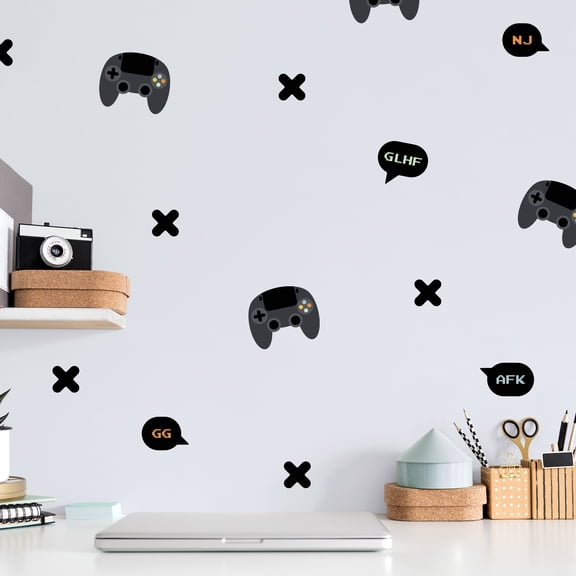 Teddylabels - Gaming Controller Decals - Easy-to-Apply & Removable Wall Stickers