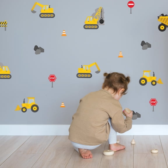 Teddylabels - Heavy Duty Vehicles Decals - Easy-to-Apply & Removable Wall Stickers