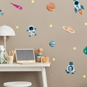 Teddylabels - Space - Universe Decals - Easy-to-Apply & Removable Wall Stickers