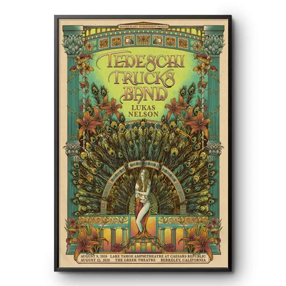 Tedeschi Trucks Band Aug 9 2026 Stateline NV And Aug 12 2026 Berkeley CA Poster