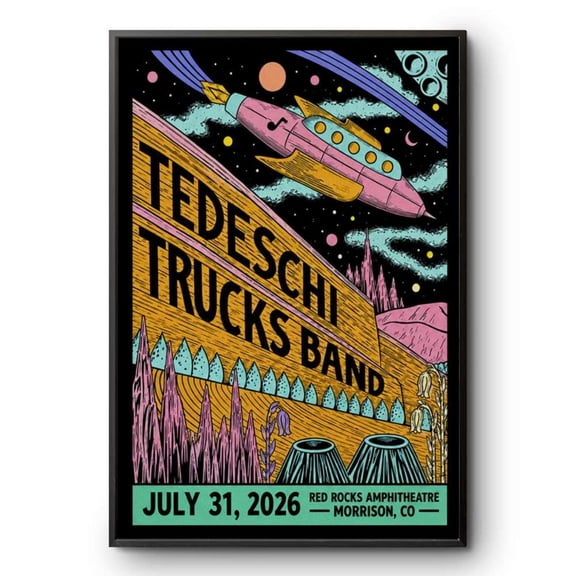 Tedeschi Trucks Band Morrison Red Rocks 07.31.2026 Show Poster Home Decor Office Wall Art