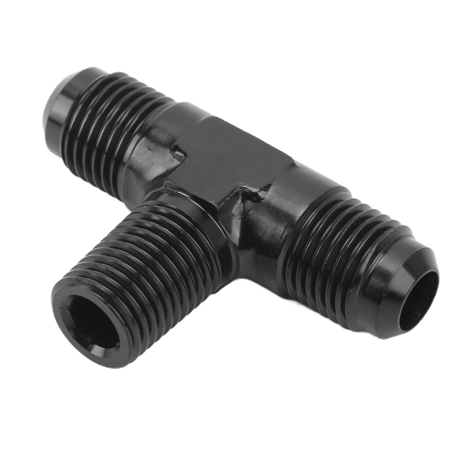 Tee Adapter 3 Way T Shaped Connector Fitting Aluminium Alloy Black ...