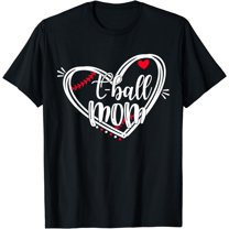 Tee Ball Mom Leopard Tball Mom Mothers Day Baseball Game Day T-Shirt