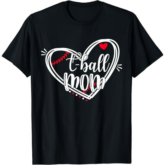 Tee Ball Mom Leopard Tball Mom Mothers Day Baseball Game Day T-Shirt