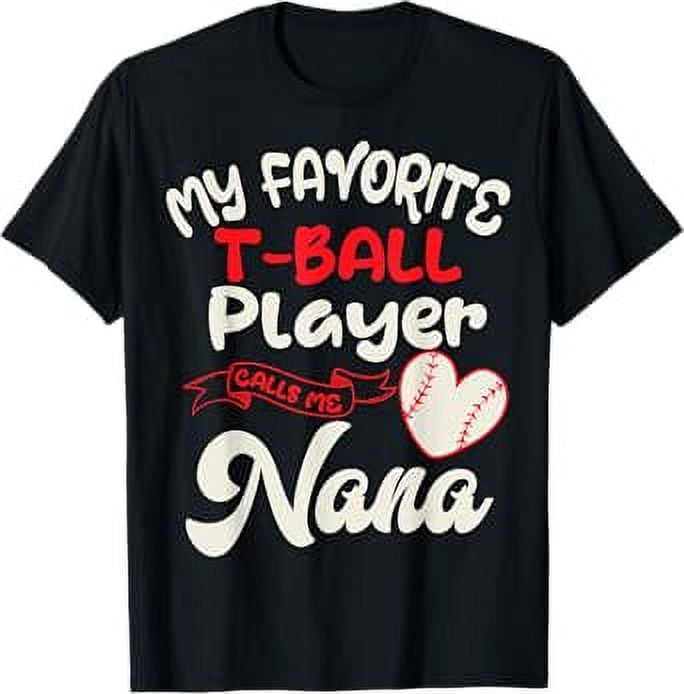 TeeBall Nana Grandma Teeball Player Sport Grandparents Day TShirt
