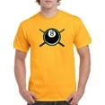 thumbnail image 1 of Tee Bangers Mens Graphic Tee - Pool 8-ball & Crossed Cue Sticks - Regular Fit 100% Cotton, 1 of 4