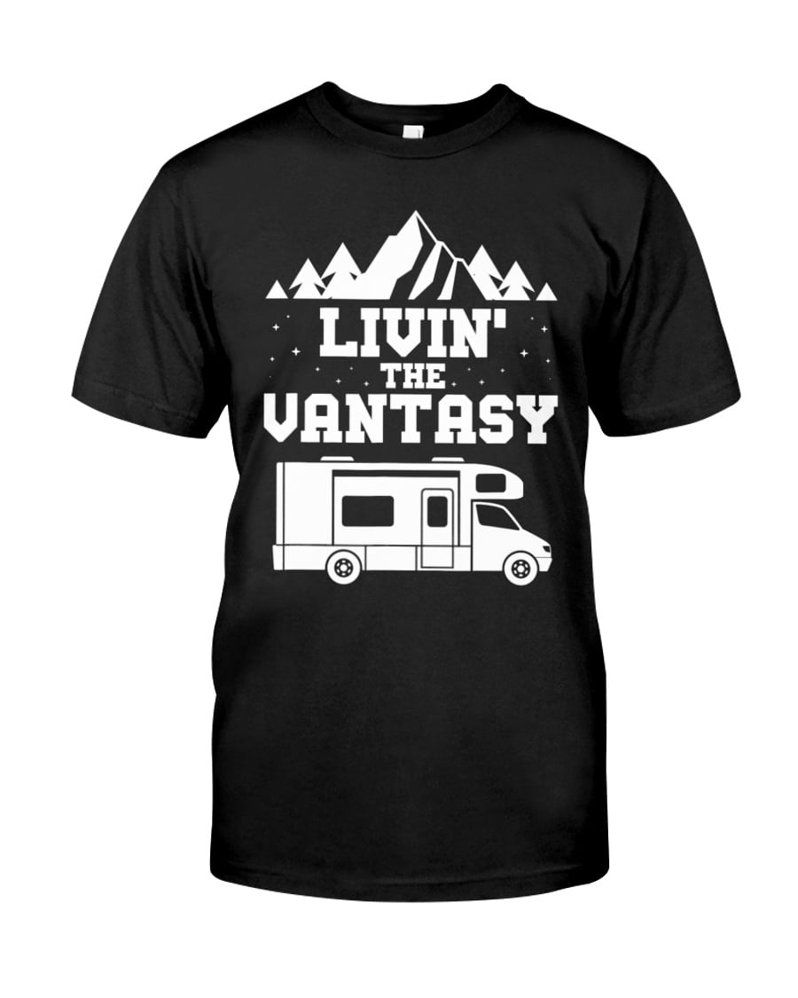 Tee Camper Shirt Livin' The Vantasy Caravan Classic TShirt for Men and