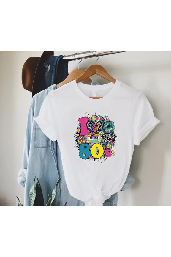 Tee Clo 80S Vintage Tshirt, Retro Style Birthday Party Gift, Women 80'S Cassette Vibe T-Shirt, 80S Party Clothing, 80S Shirt, 80S Lover T-Shirt All Size S-5XL, Full Size S-5XL