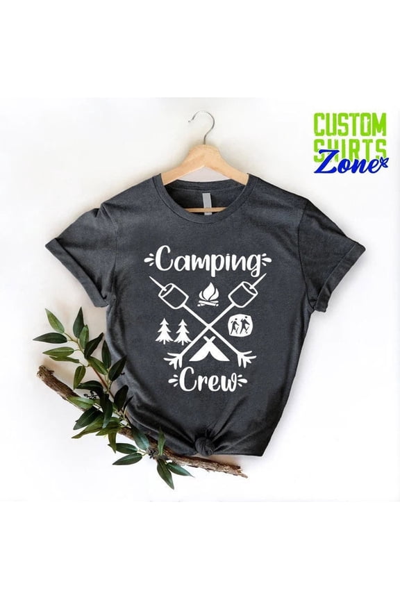 Adventure T-Shirt Camping Hiking Outdoor Explorer Crew Graphic Tee, Full Size S-5XL