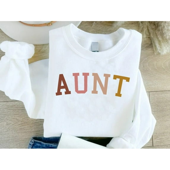 Tee Clo Aunt Sweatshirt with Cozy Design for Auntie and Family Gifts, Full size S-5XL