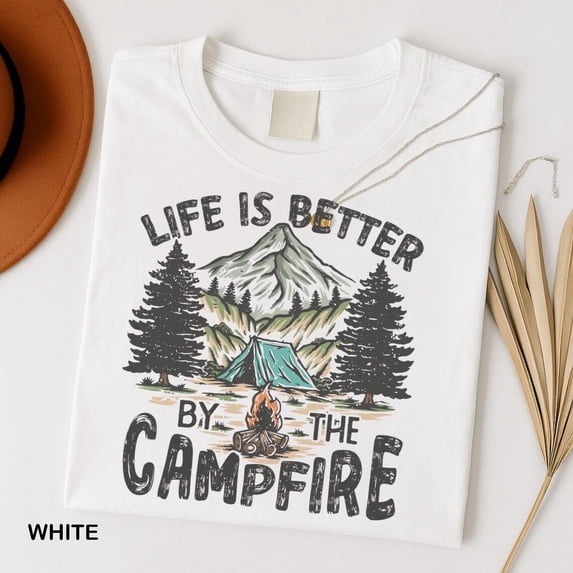 Tee Clo Campfire Shirt: Cozy Bonfire Nights Camping Tee All Size S-5XL, Full Size S-5XL