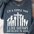 thumbnail image 1 of Tee Clo Christian Guitar Cross Design: Simple Man All Size S-5XL, Full size S-5XL, 1 of 5