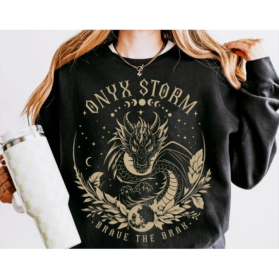 Tee Clo Dragon Rider Sweatshirt Onyx Storm Fantasy Book Lover Cozy, Full size S-5XL