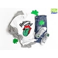 thumbnail image 1 of Tee Clo Feeling Lucky T-Shirt Lips Shamrock Tongue St Patrick’s Day Party Tee, Full Size S-5XL, 1 of 5